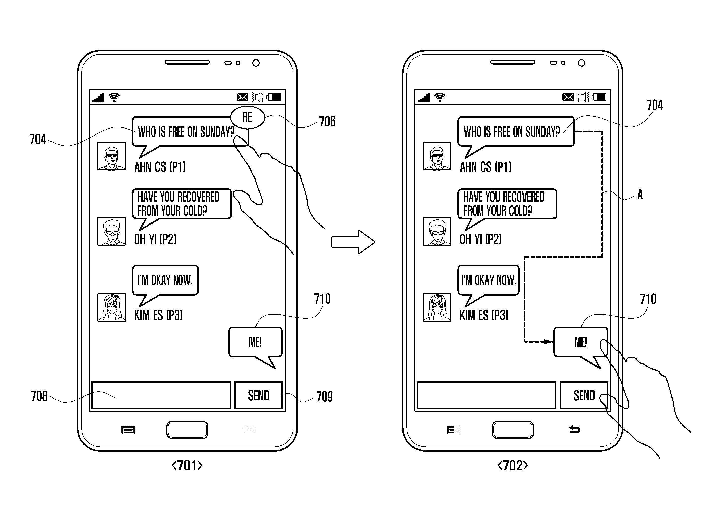 Message-based conversation operation method and mobile terminal supporting the same