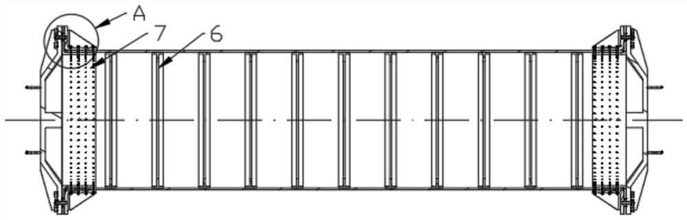 External pressure resistant cabin structure and preparation method thereof