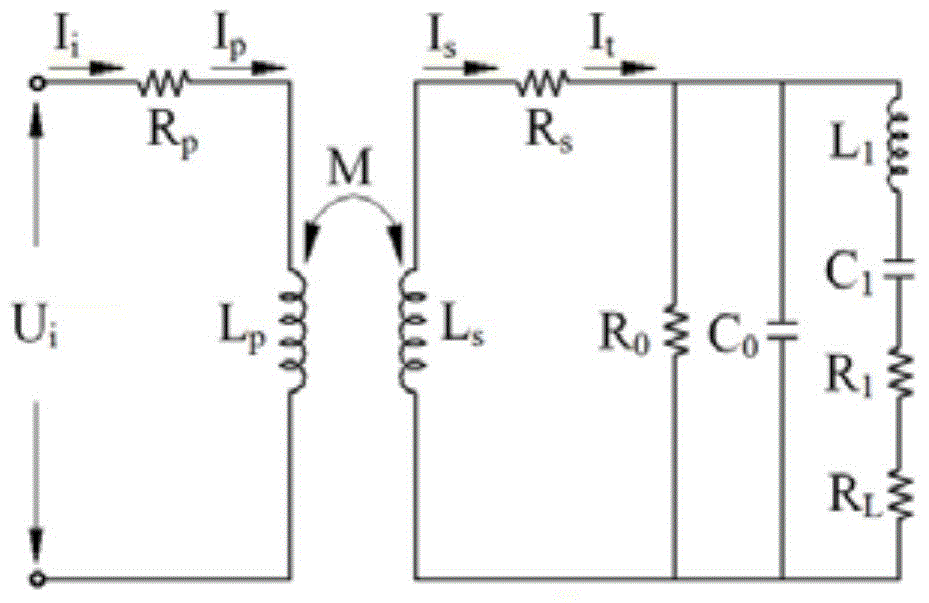 Circuit compensation network of non-contact power supply ultrasonic vibration system based on efficiency