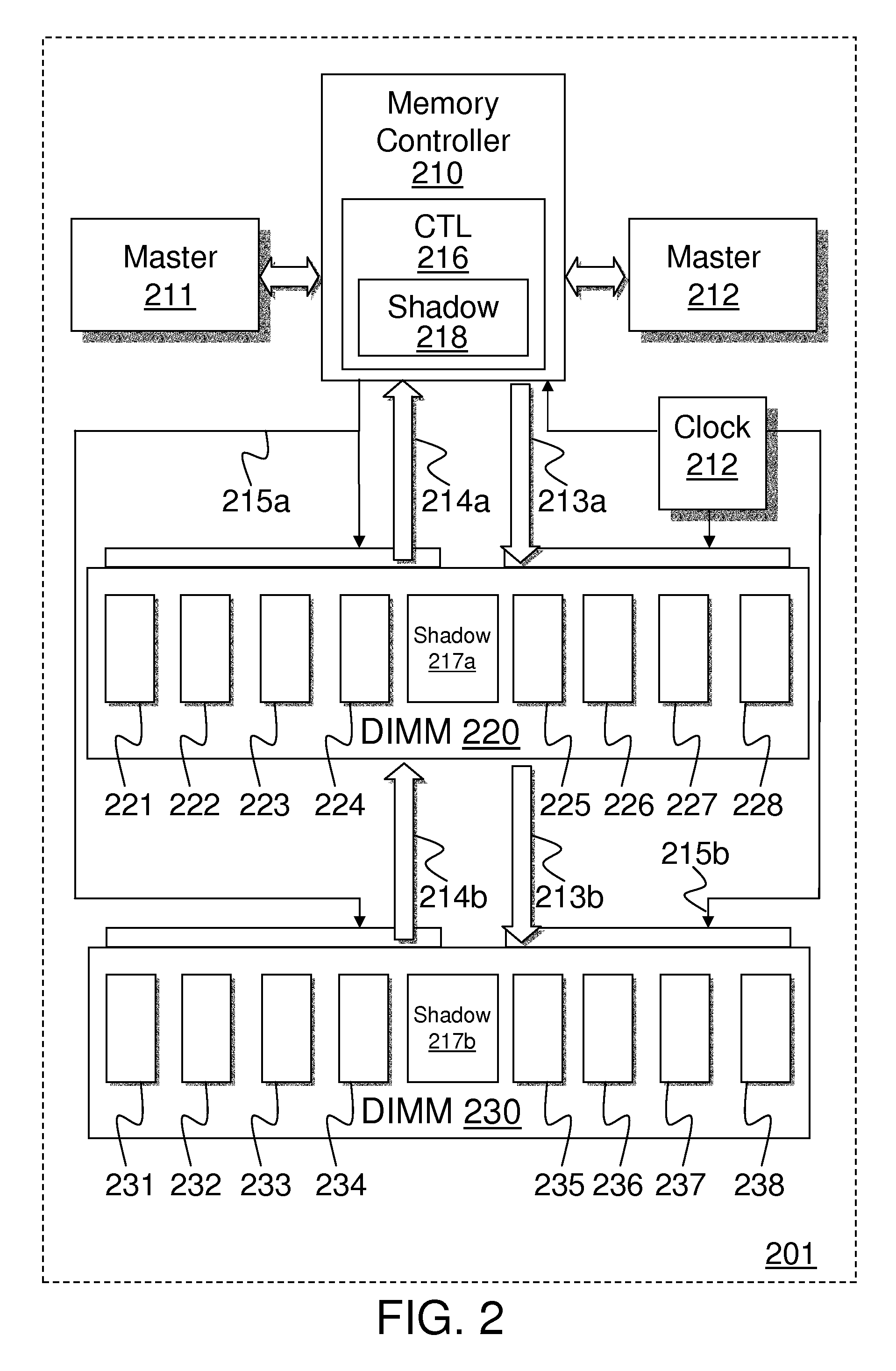 Dynamic random access memory with shadow writes