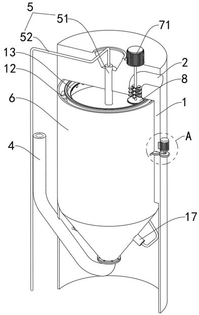 Drying device of ACR spray drying tower