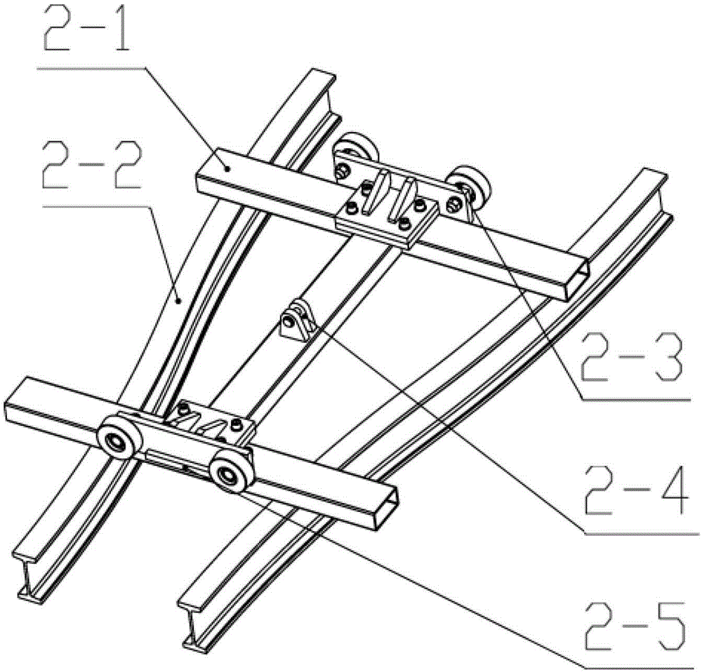 A mine-used sliding monorail suspension turnout system