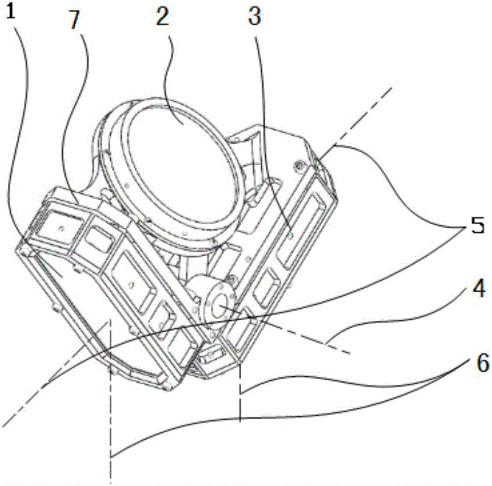 Pendulum sweeping and in-flight calibration assembly for double spectrum imagers