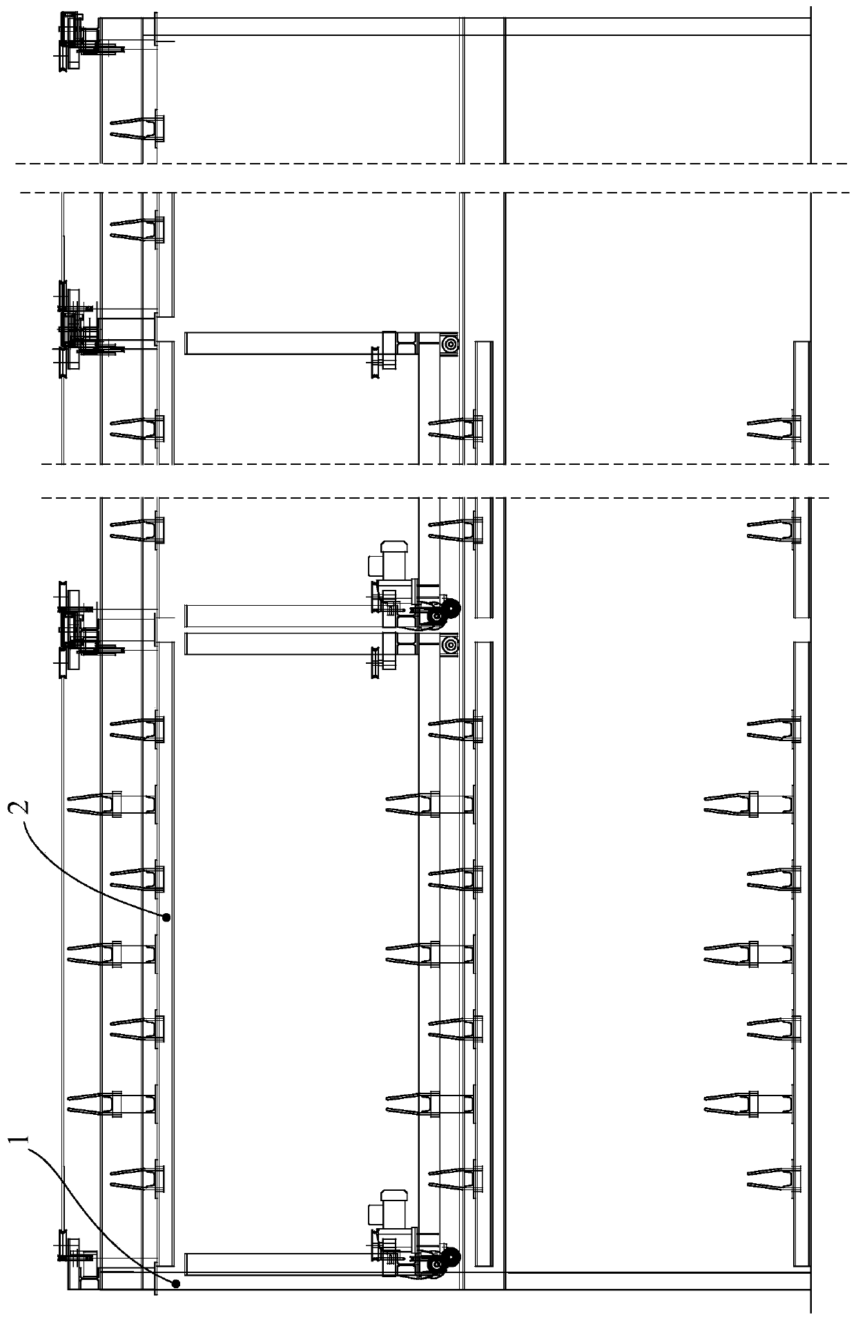 A lift and traverse bicycle garage