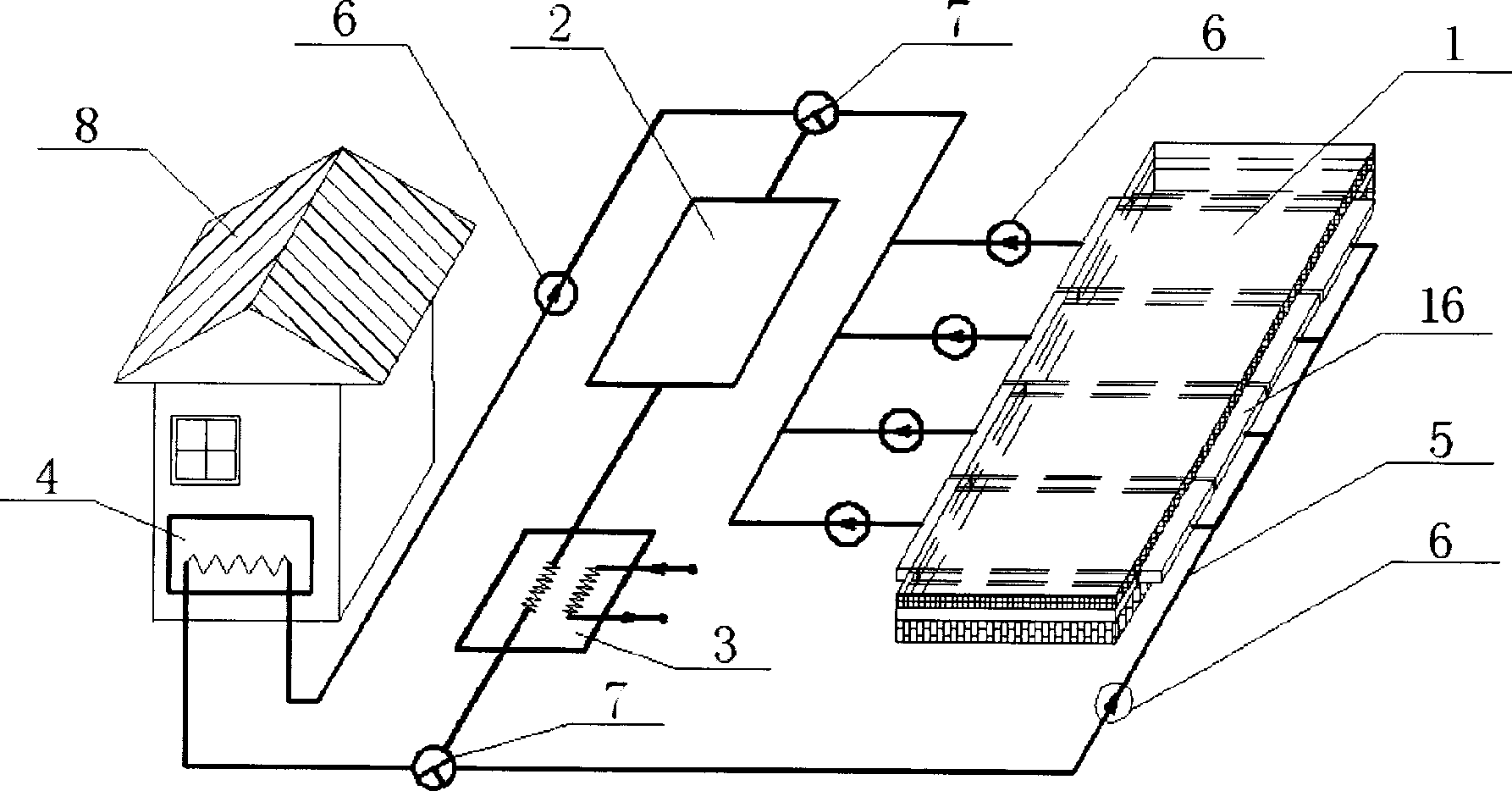 Porous thermal conductive asphalt concrete pavement heat exchange system and use thereof