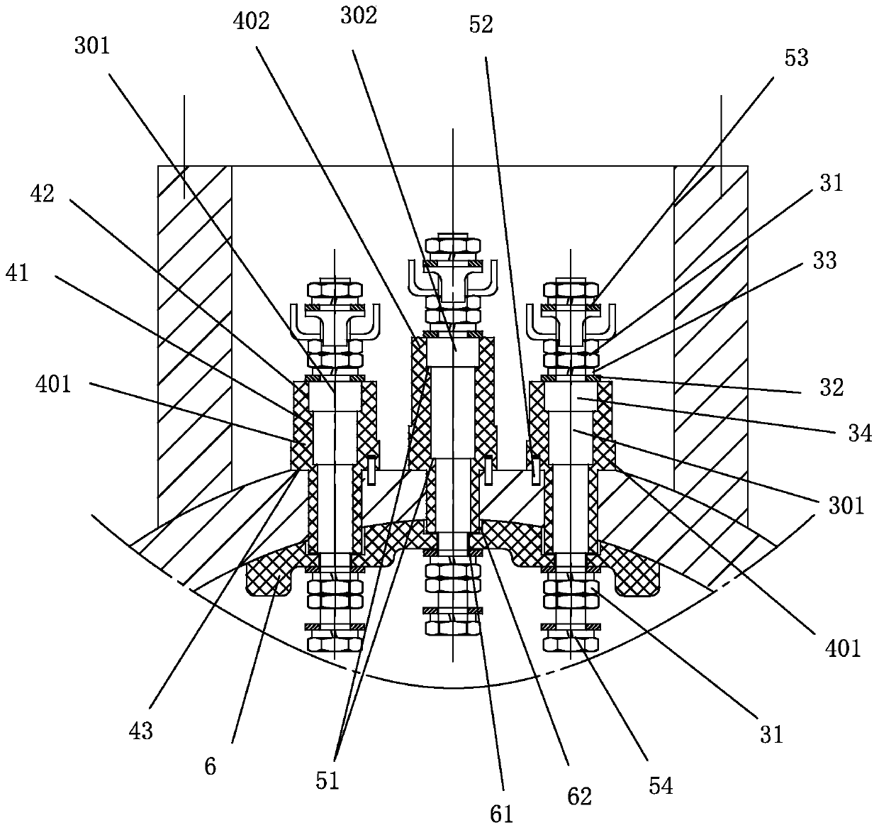 Wiring device of mining explosion-proof permanent magnet synchronous variable-frequency traction motor