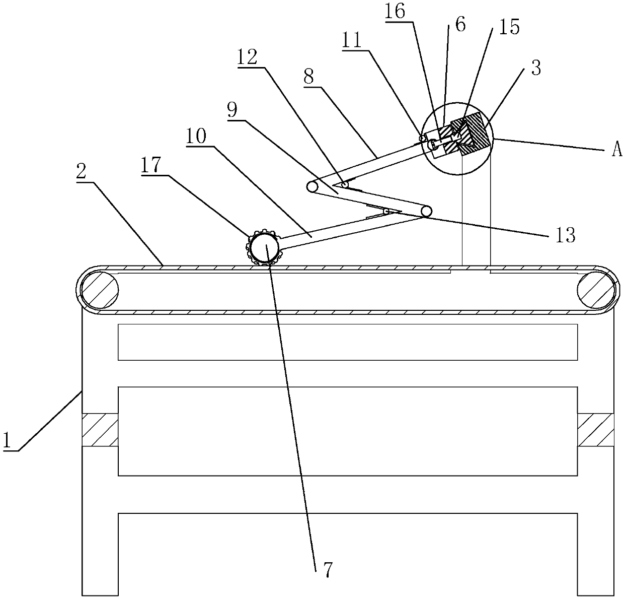 Production conveyor for carton paper boards and application method of production conveyor