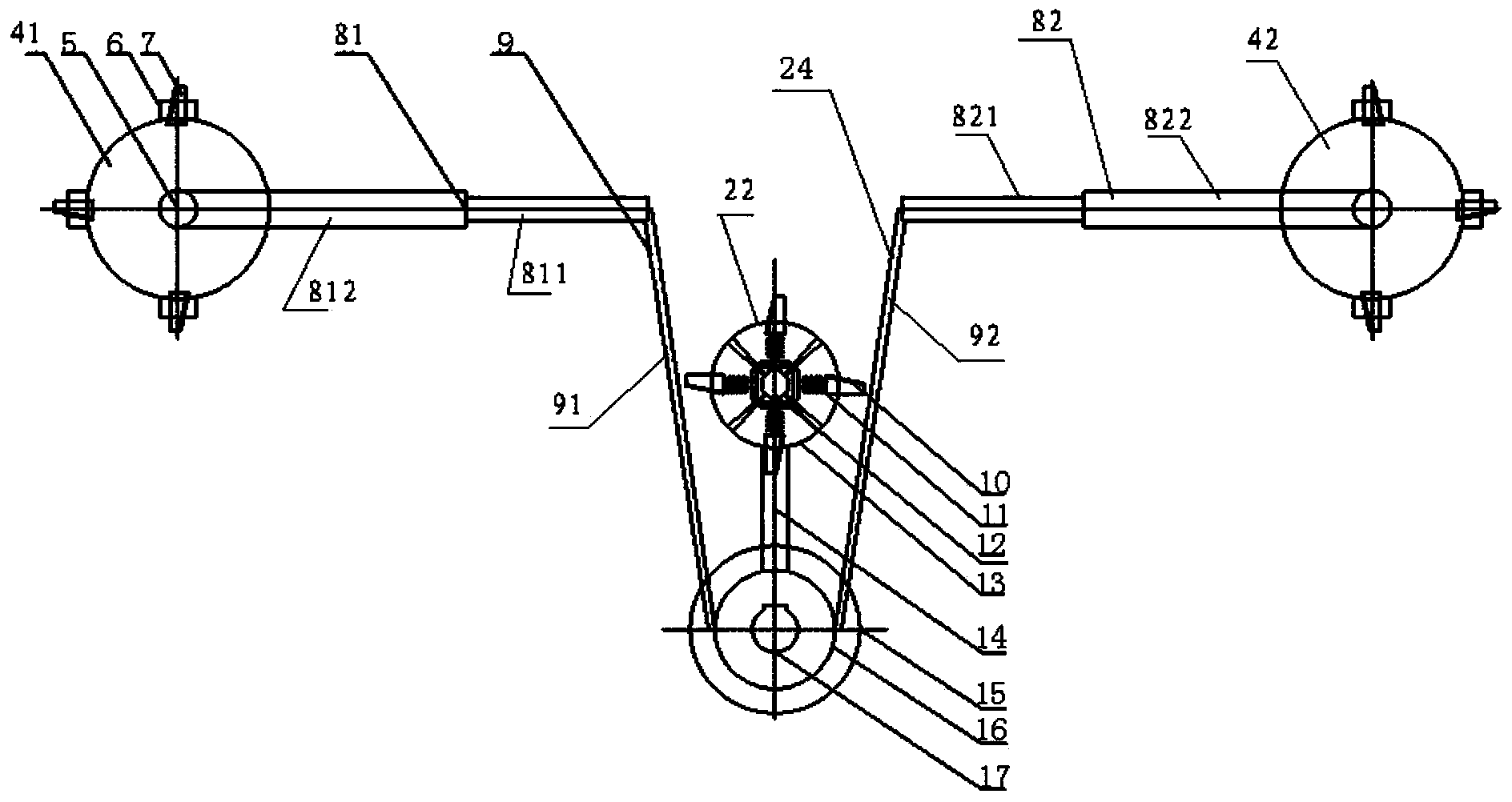 Tip cutting device of sugarcane harvesting machine