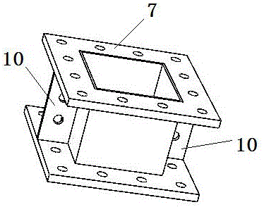 Fabricated steel structure type reinforced ring plate type flange beam column joint and using method thereof