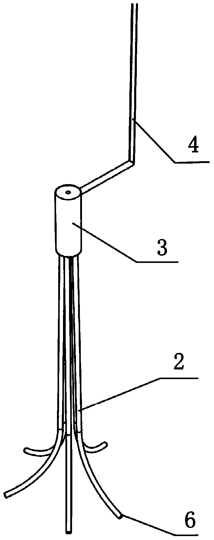 Bush-type pile shoe jetting system for self-elevating drilling platform