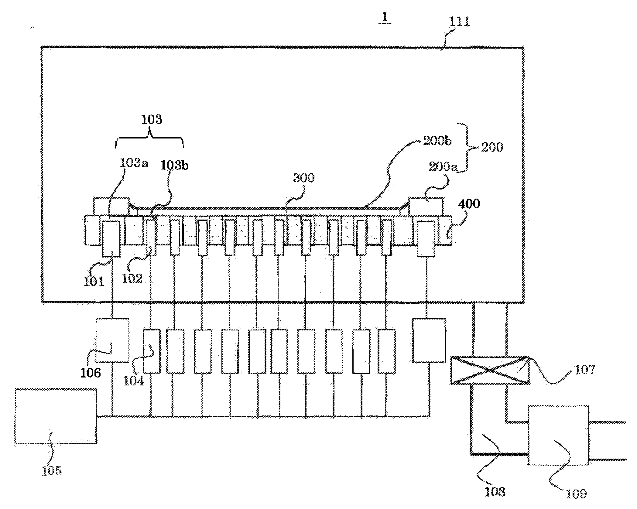 Processing Apparatus and Method of Manufacturing Electron Emission Element and Organic EL Display