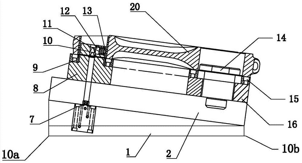 Hydraulic clamping and positioning device for slope processing of connecting rod