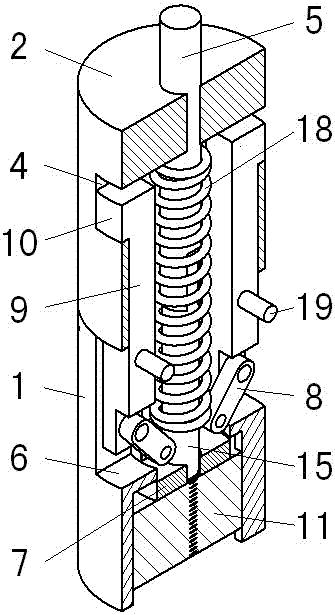 Method and device for under-shaft releasing