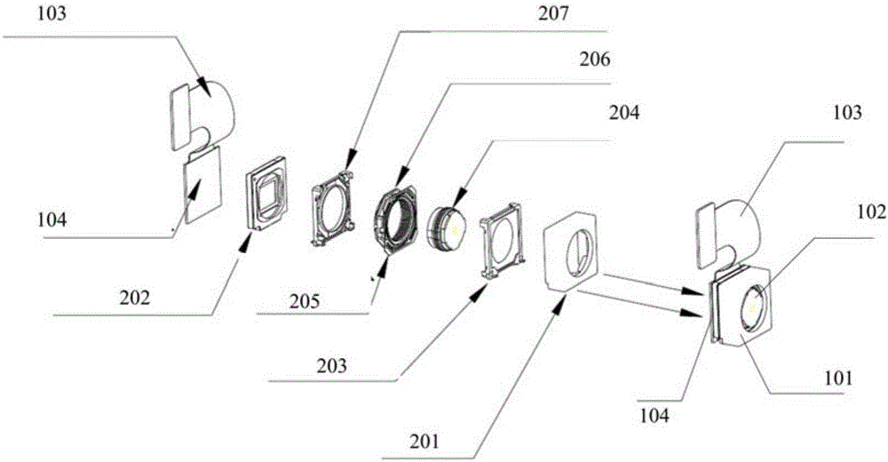 Bi-directional camera module and mobile terminal