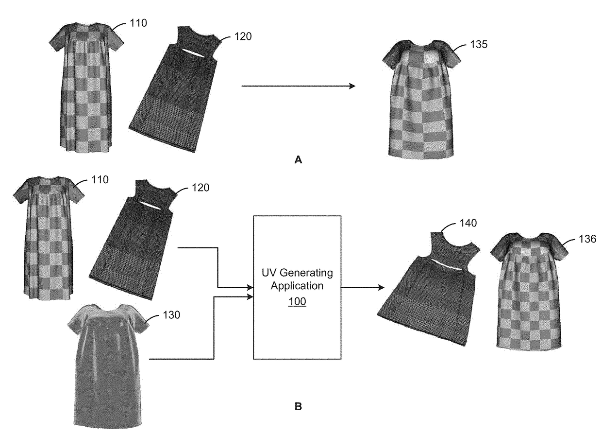 Generating UV maps for modified meshes