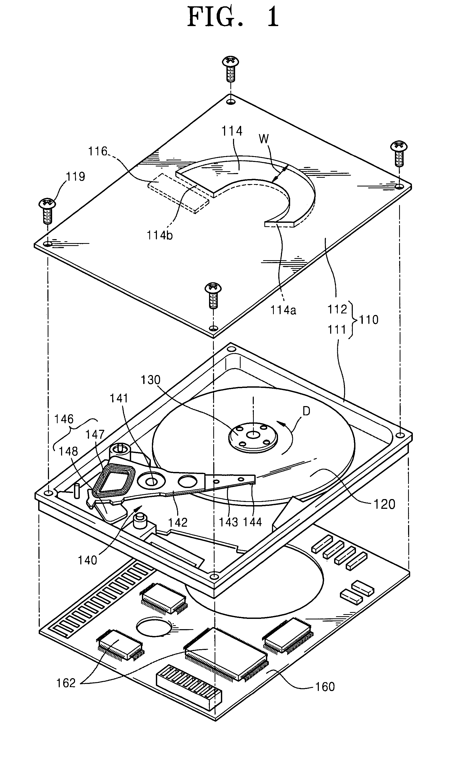 Cover member with air guiding portion and hard disk drive including the cover member