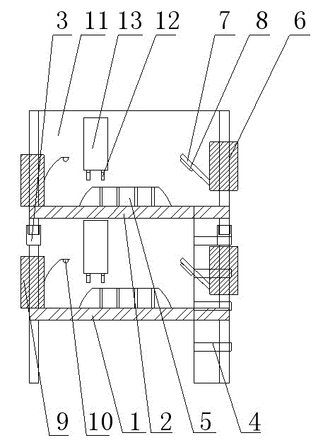 Improved household up-down bed