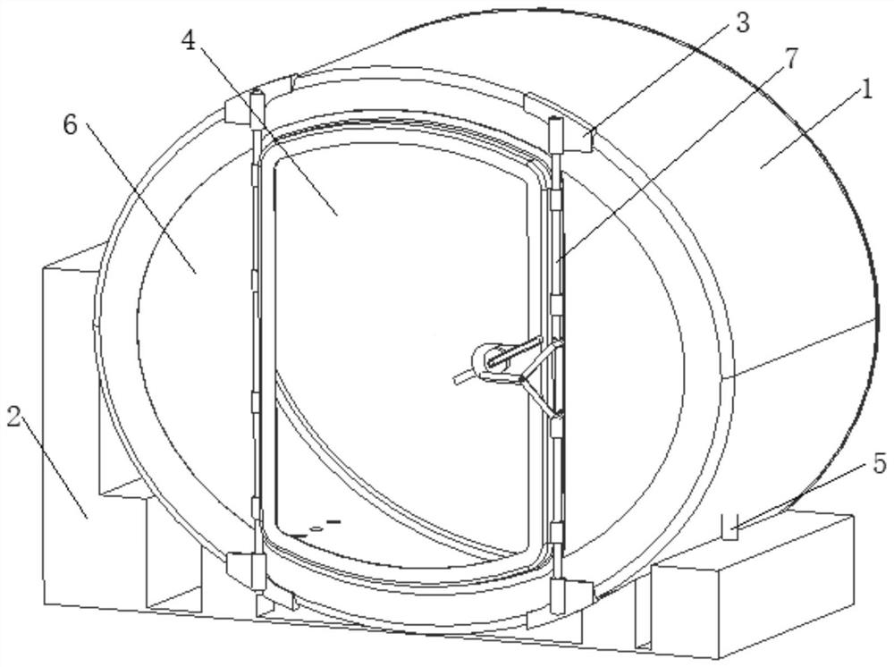 Three-dimensional single micro-pressure oxygen cabin