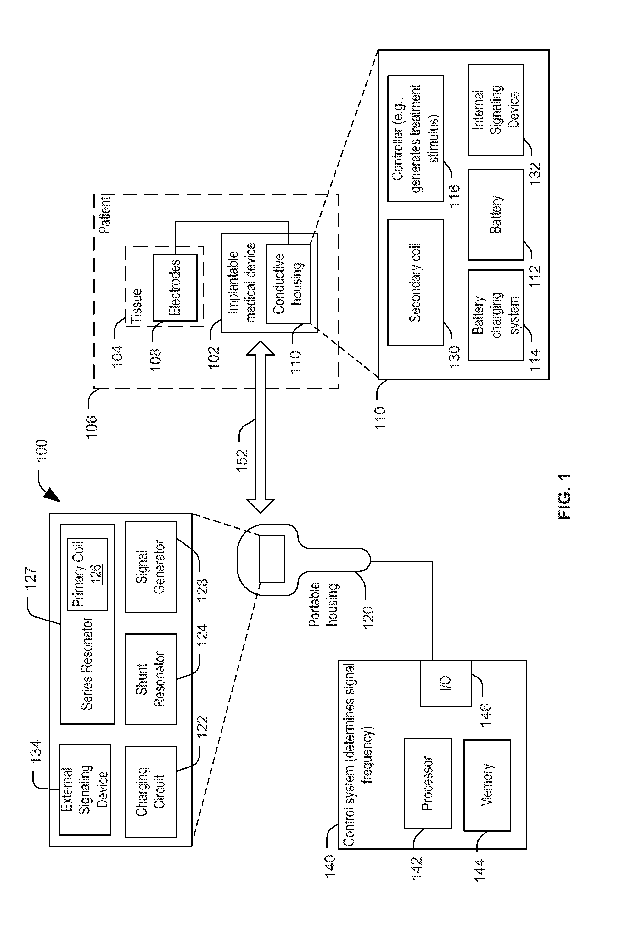 Implantable medical device charging apparatus having both parallel and series resonators