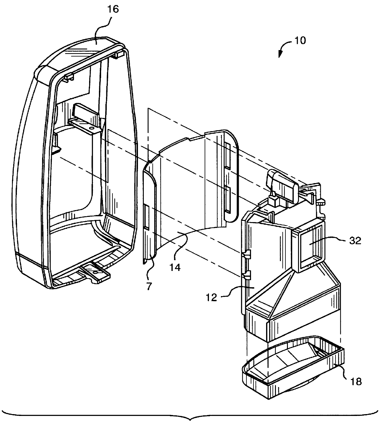 System for absorbing and or scattering superfluous radiation in an optical motion sensor