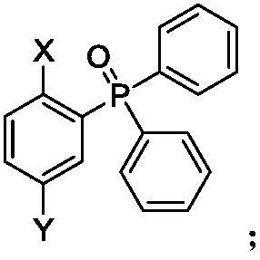 Phosphinoxy red/orange thermally excited delayed fluorescent material, synthesis method and application