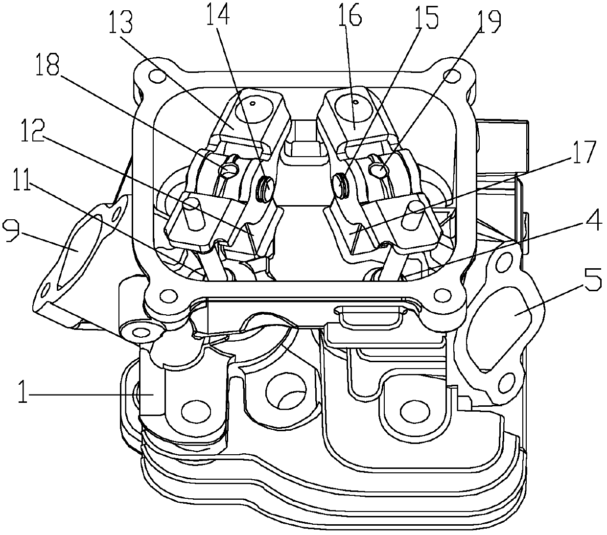 Cylinder end with multi-spherical surface combustion chamber and gasoline engine thereof