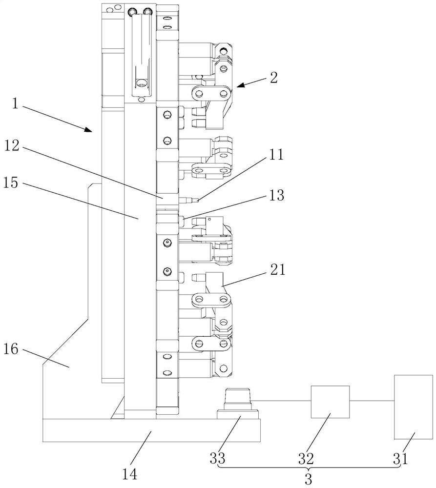 Clamping device for three-coordinate measurement of workpiece