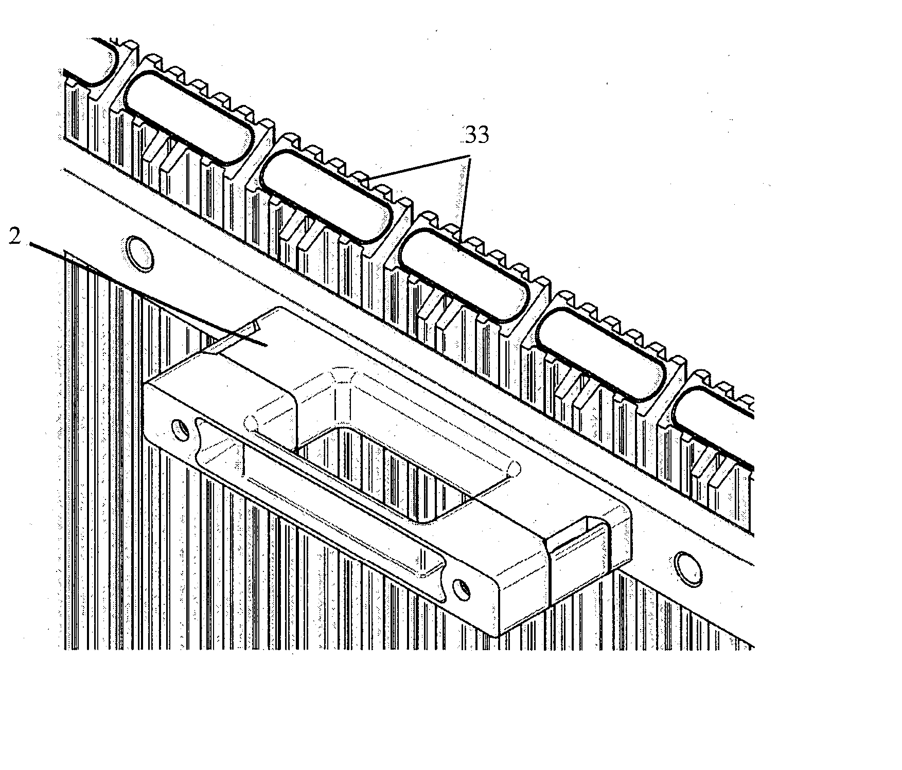 Radiator fastening system for hinge support