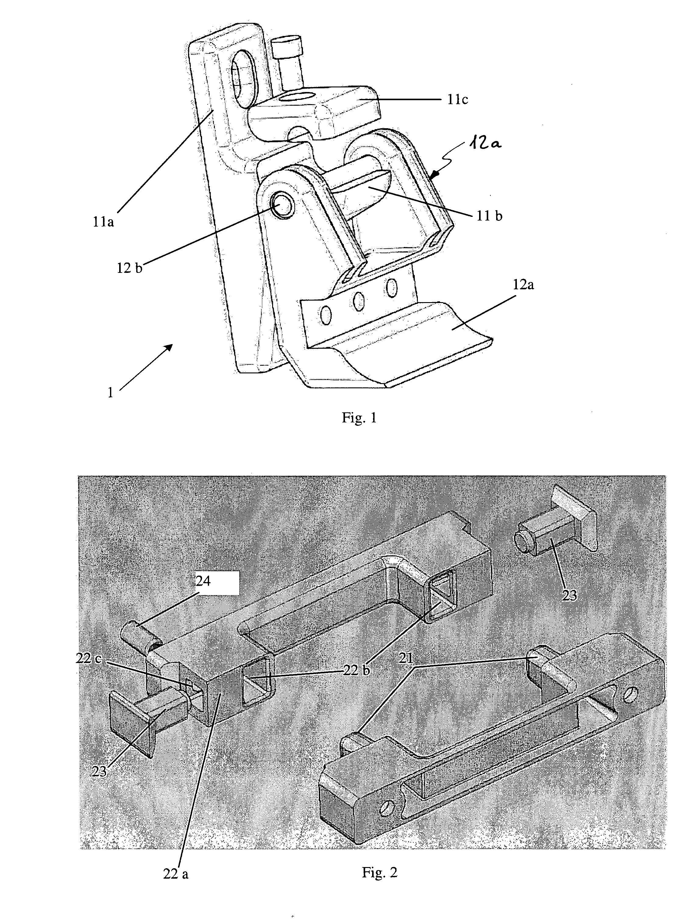 Radiator fastening system for hinge support