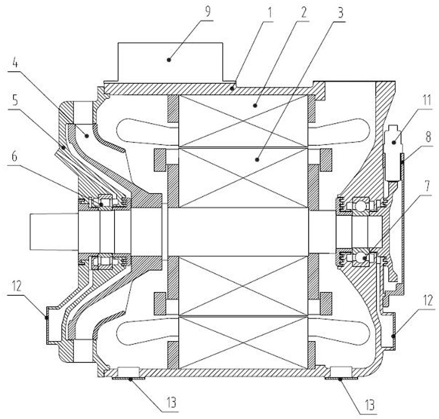 Traction motor for train set