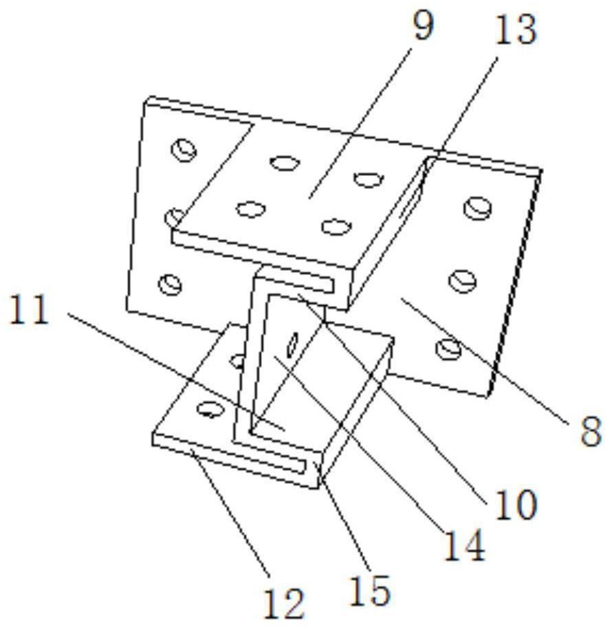 An assembled joint between a square steel pipe column and an h-shaped cross-section beam