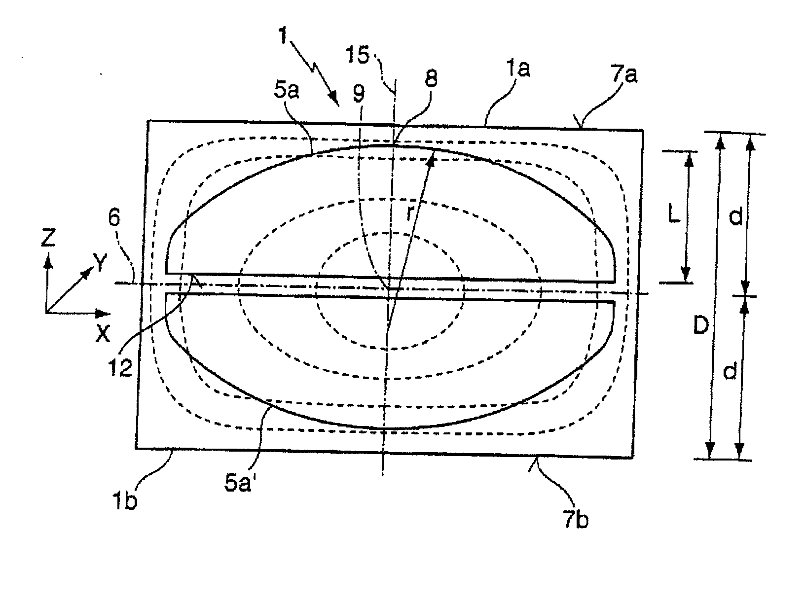 Lens blank and lens elements as well as method for their production