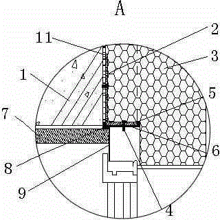 Construction method of gas tightness heat-proof bridge waterproof heat preservation energy-saving external window