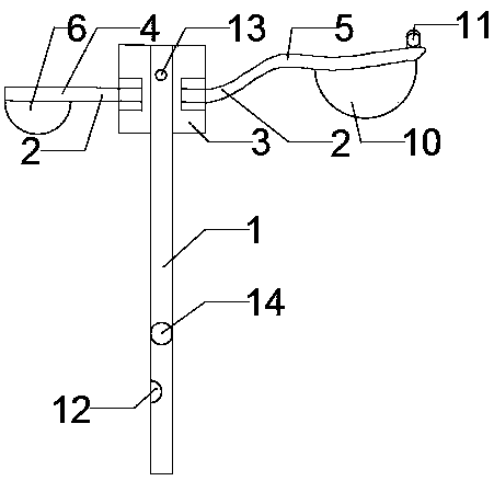 Area street lamp deep night brightness self-regulating device