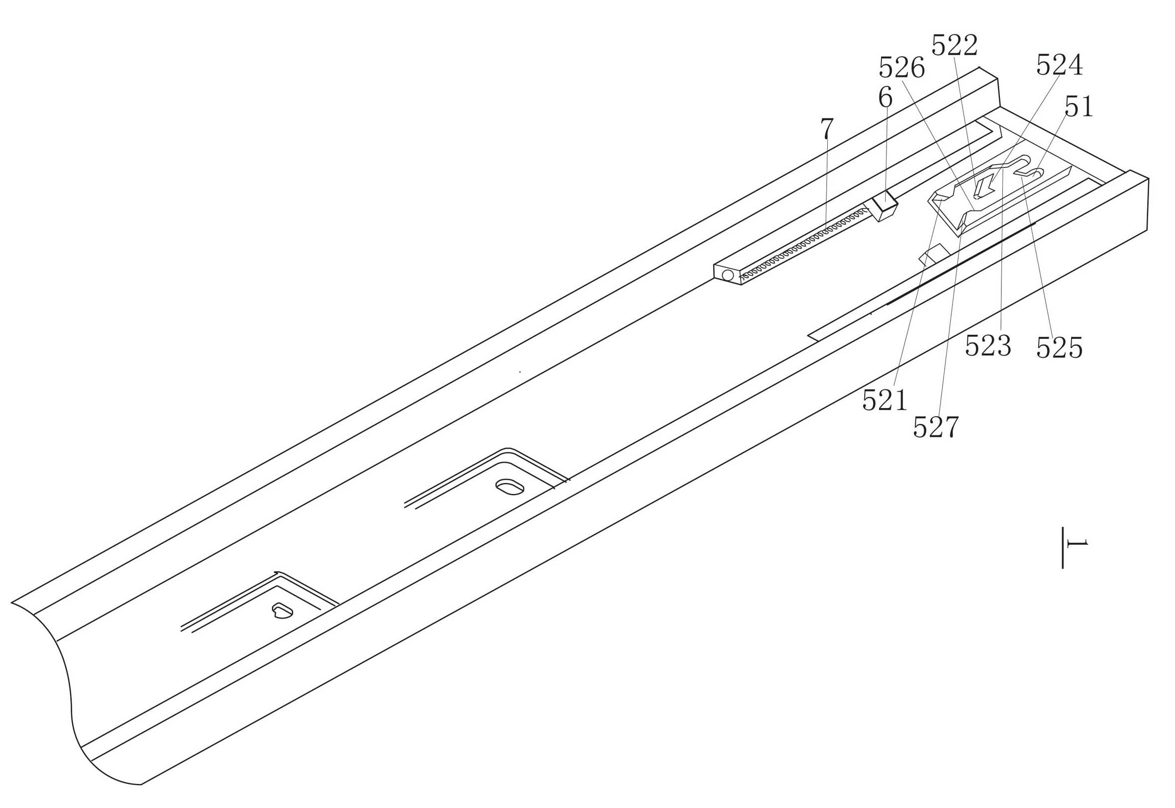 Self-locking drawer slide track