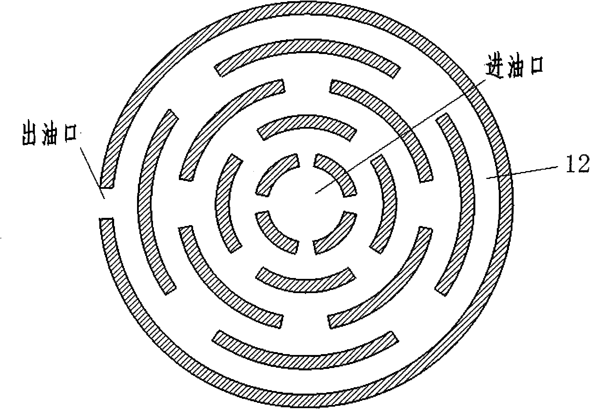 Chilling disc for cooling, orienting and solidifying liquid metal