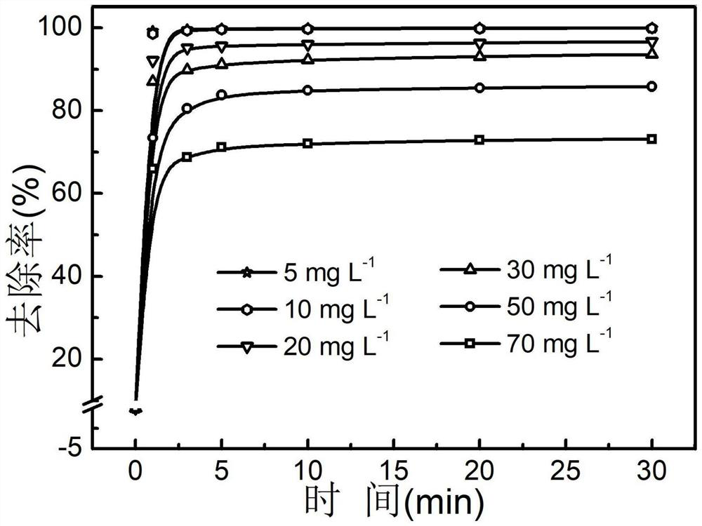 Method for treating antibiotics in water body by coupling magnetic nano material to persulfate