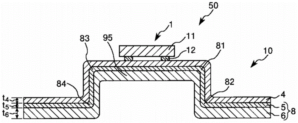 Metal foil-clad substrate, circuit board and electronic-component mounting substrate