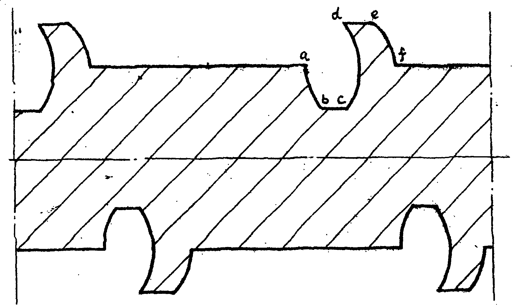 Cycloidal screw tooth form of large flow double screw pump