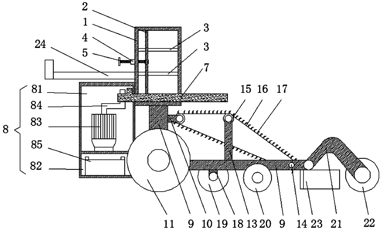 Garden square sod laying machine