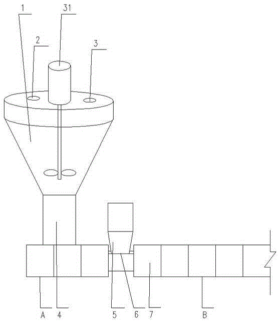 A fully automatic production system for a non-woven fabric antibacterial master batch