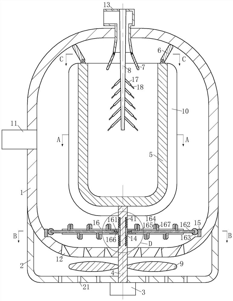 A domestic waste incinerator based on wind power transmission