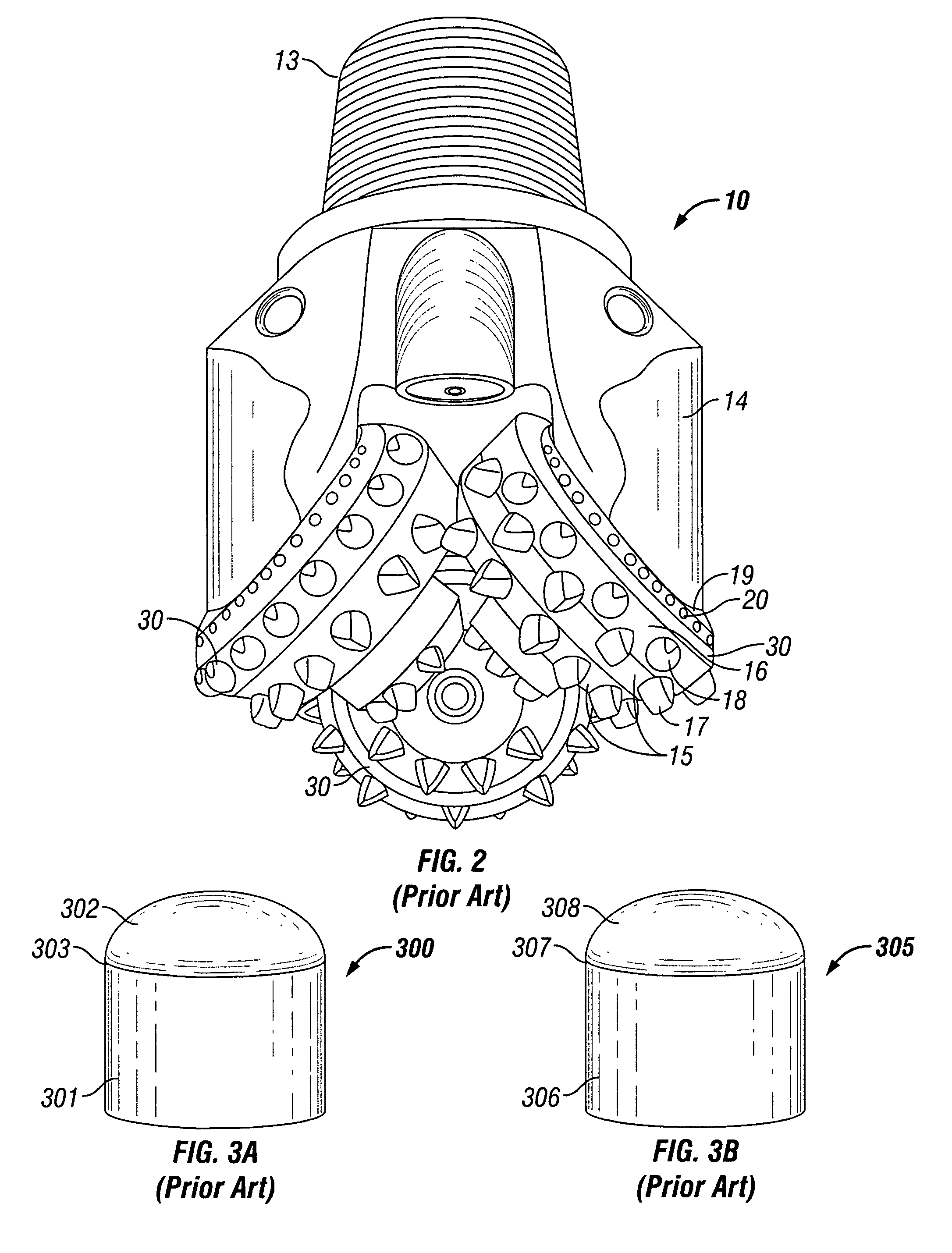 Thermally stable diamond cutting elements in roller cone drill bits