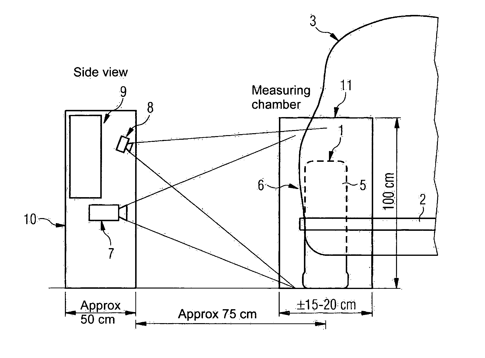 Method for determining an axle geometry and sensor for its execution