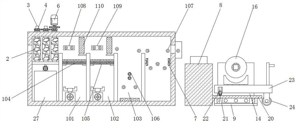 Cutting steel wire surface treatment device for semiconductor wafer