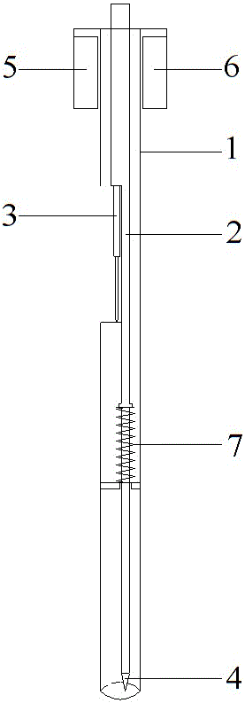 Continuous armored concrete pavement crack seam test device and method