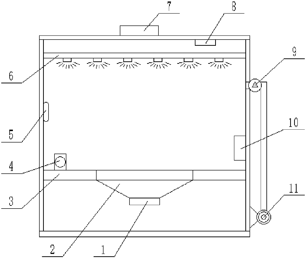 Spring automatic intelligent cleaning and drying device