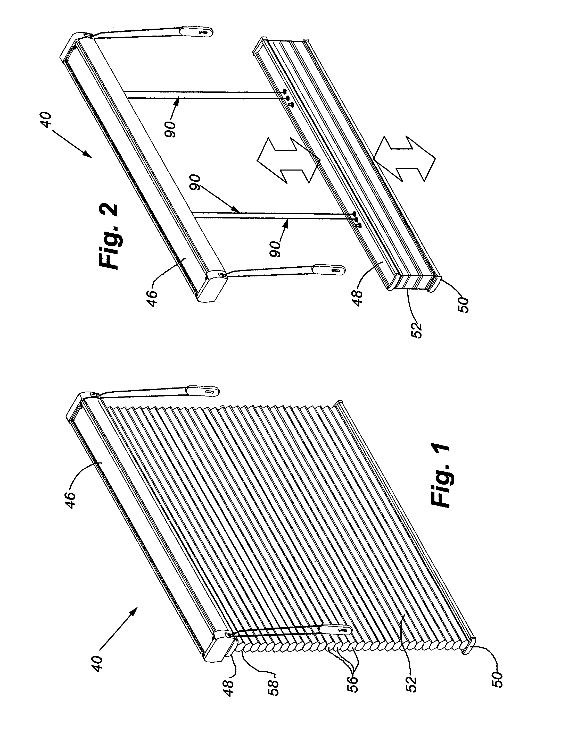 Cord tension control for top down/bottom up covering for architectural openings