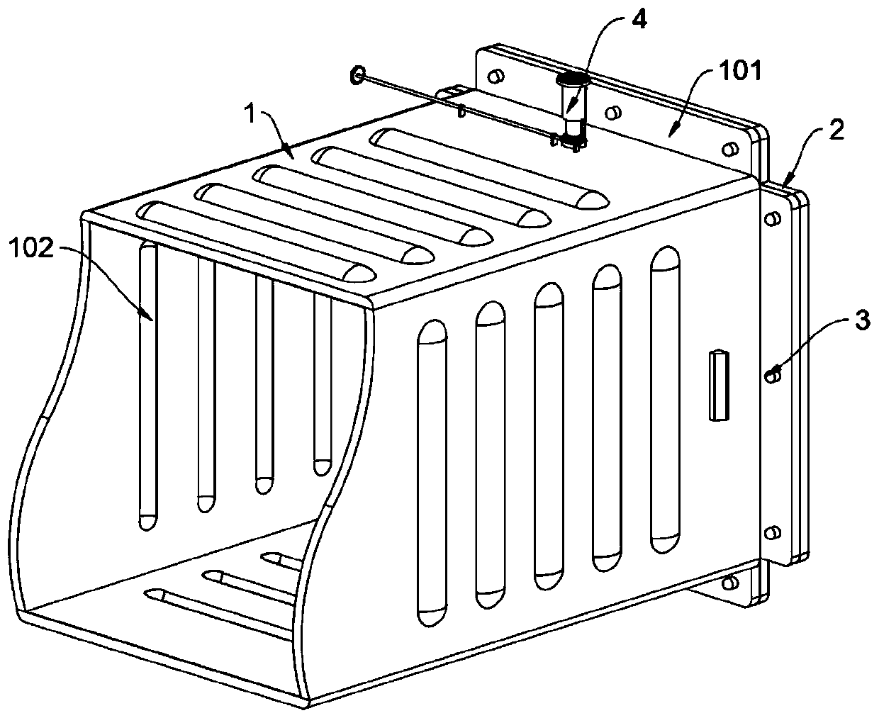 Draught fan motor fixing plate interlocking structure for draught fan coil pipes