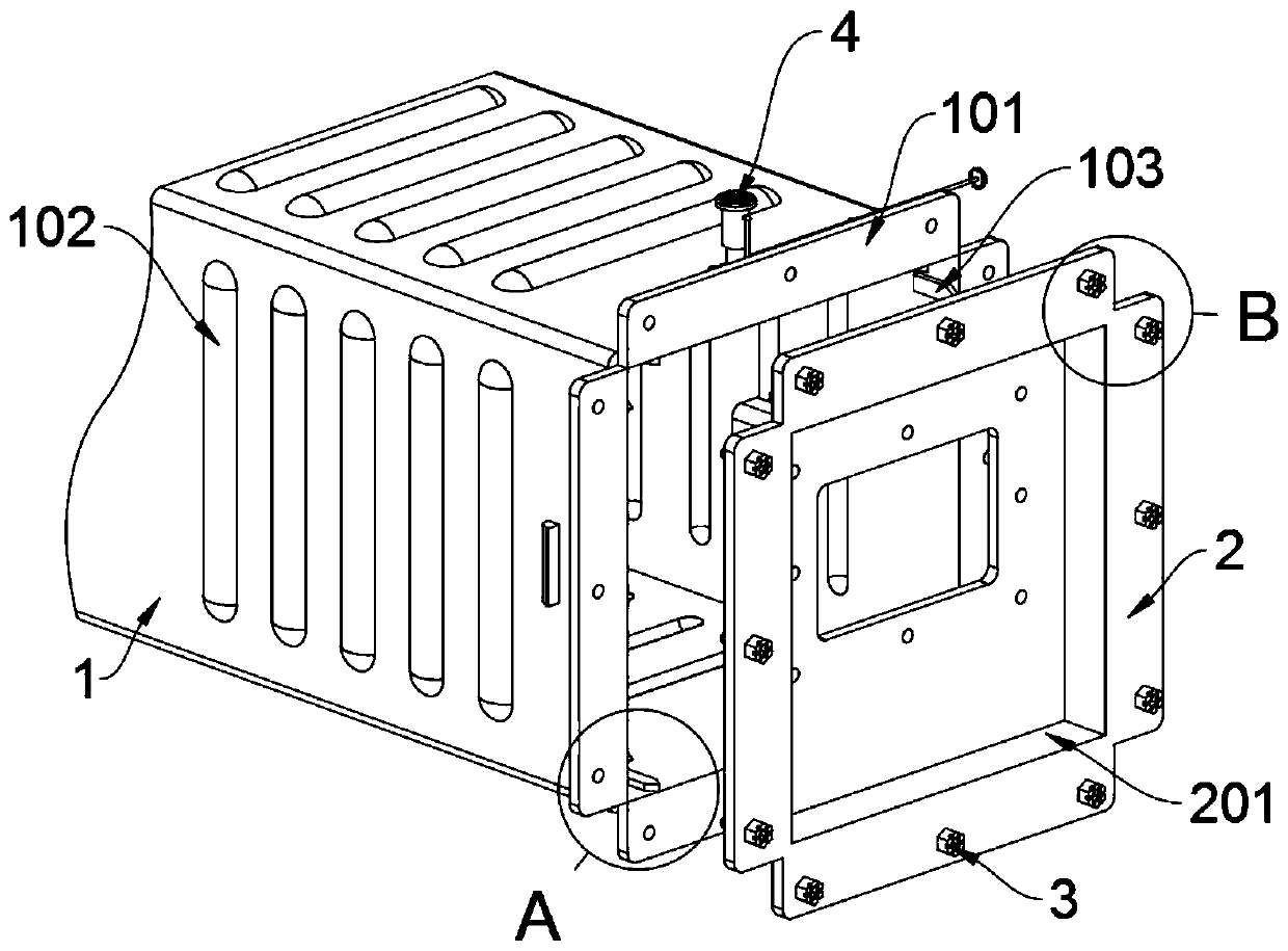 Draught fan motor fixing plate interlocking structure for draught fan coil pipes